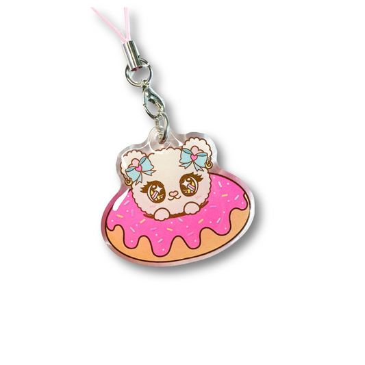 [Mini Charm] Pink Sprinkled Donut Vivi-Bear