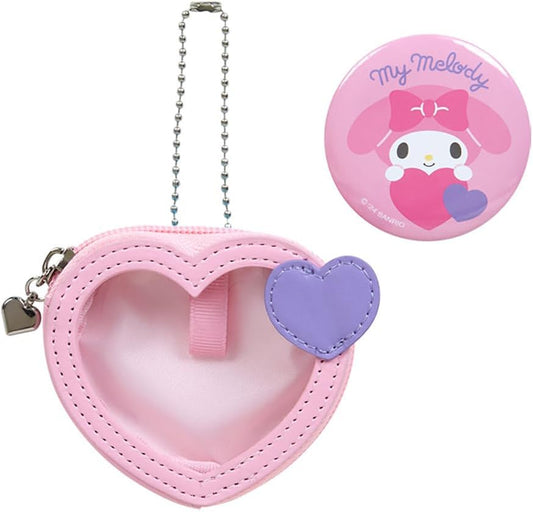 [My Melody] 2024 Sanrio Characters Award 3rd Colorful Heart Series Mini Pouch with Badge