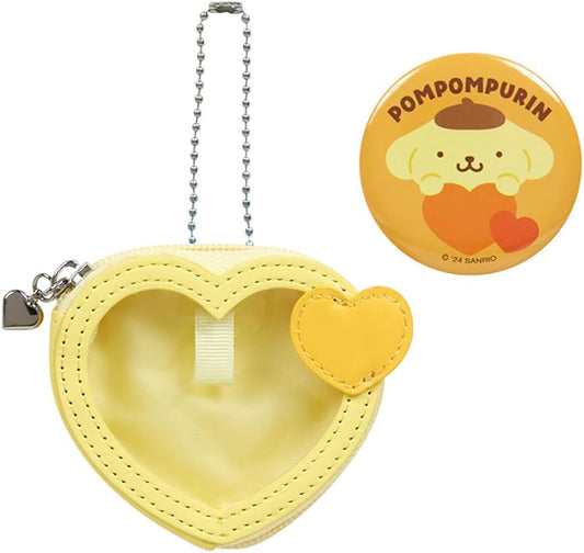 [Pompompurin] 2024 Sanrio Characters Award 3rd Colorful Heart Series Mini Pouch with Badge