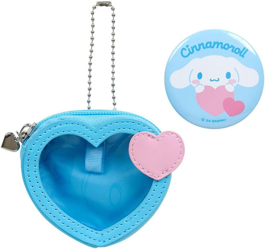 [Cinnamoroll] 2024 Sanrio Characters Award 3rd Colorful Heart Series Mini Pouch with Badge