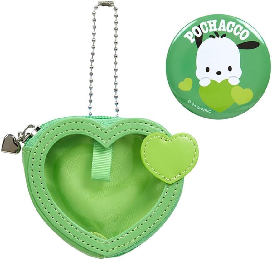 [Pochacco] 2024 Sanrio Characters Award 3rd Colorful Heart Series Mini Pouch with Badge