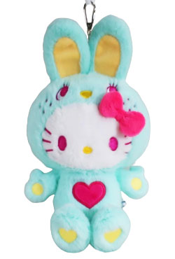 [Mint] Hello Kitty Colorful Bunny Plush Mascot Keychain