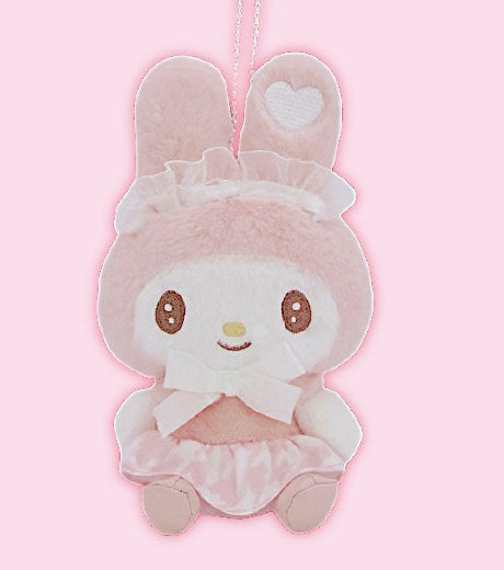 [My Melody] Sanrio Characters French Chidori Plush Mascot Keychain