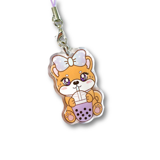 [Mini Charm] Boba Sweetie Shiba (Ube)