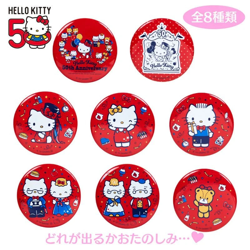 [Can Badge] Hello Kitty 50th Anniversary Red