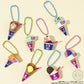 Blind Bag Baskin Robbins IceCream Mascot Keychain & Gummy Candy